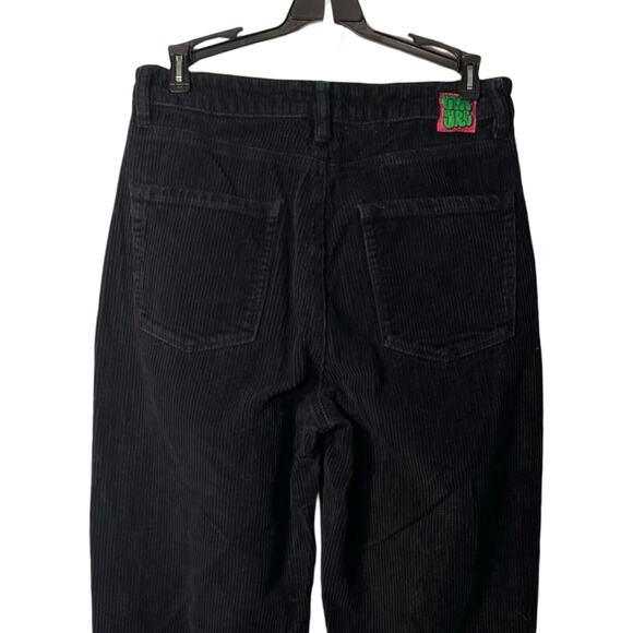 Empyre Tori Womens Corduroy Pants Size 5 Black Straight Leg High Rise Baggy - Picture 9 of 10